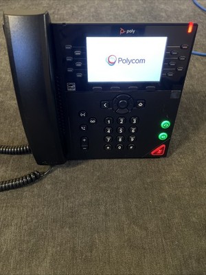 Poly Polycom Inc. VVX450 IP VoIP PoE Phone With Wall Mount PoE Factory Reset