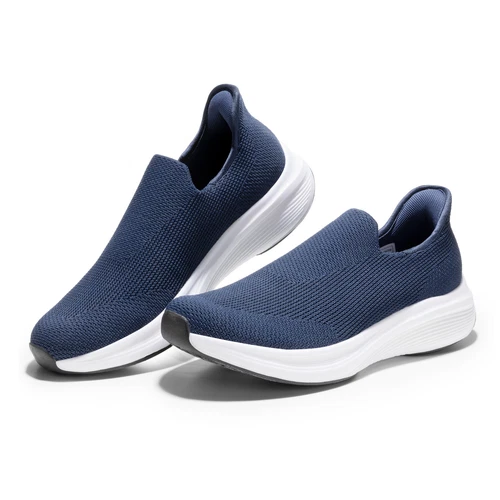 Men's Grey Hands Free Slip-on Loafers Walking Shoes Breathable Casual Sneakers