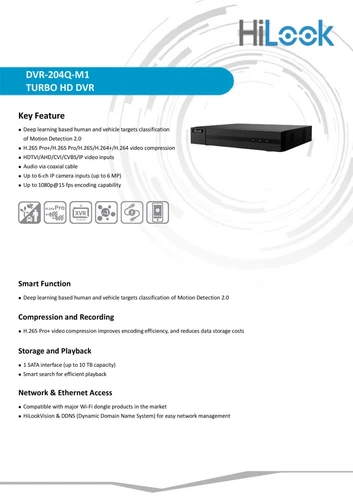 HIKVISION HILOOK DVR 4 CH 5MP CCTV RECORDER HDD 1080P HD SYSTEM HDMI SECURITY - Picture 16 of 27