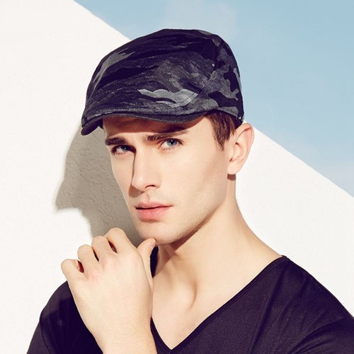 Camouflage Zeitungsjungen Mützen Herren Baumwolle Flat Schirmmütze Maler Baskenmütze Sonnenhut; - Bild 6 von 16