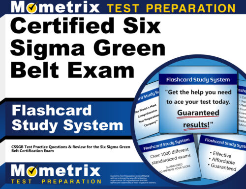 Certified Six Sigma Green Belt Exam Flashcard Study System - Picture 1 of 1
