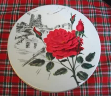 DeMet's Chicago Red Rose 8 1/2 " Round Tin w/ Lid ~   