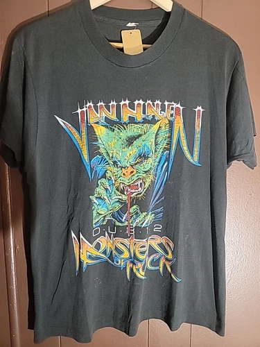 L? Van Halen Monsters Of Rock Concert Tour T Sh 1980s vintage concert t-shirt, vintage, single stitch, B+ condition