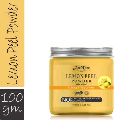AroMine Natur & Organisch Zitrone Peeling Pulver Für Aufhellung Face Maske 100g