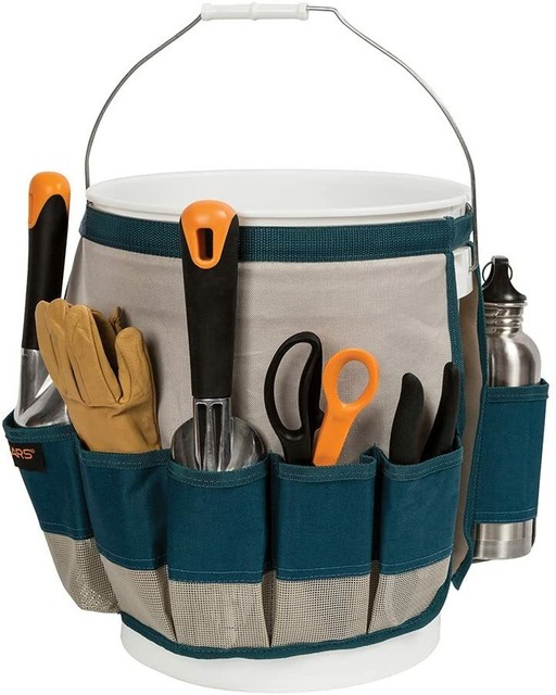 Fiskars 9424 Garden Bucket Caddy 5 Gallon Yard Tool Carrier Holder