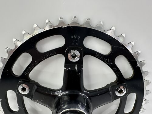 Vintage 1987 Sugino GT BMX Racing 3 pezzi pedivelle 44t 170 110 nero Giappone HTF - Foto 7 di 21