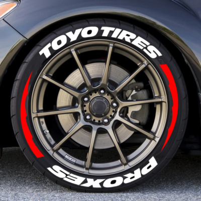 4 Sets TOYO TIRES PROXES Tire Lettering Sticker 1.2