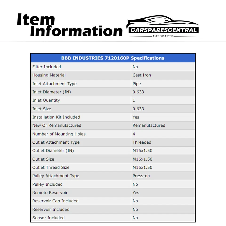 Bomba de dirección asistida remanufacturada para Mercury Grand Marquis 1992-2002 Foto 4 de 4