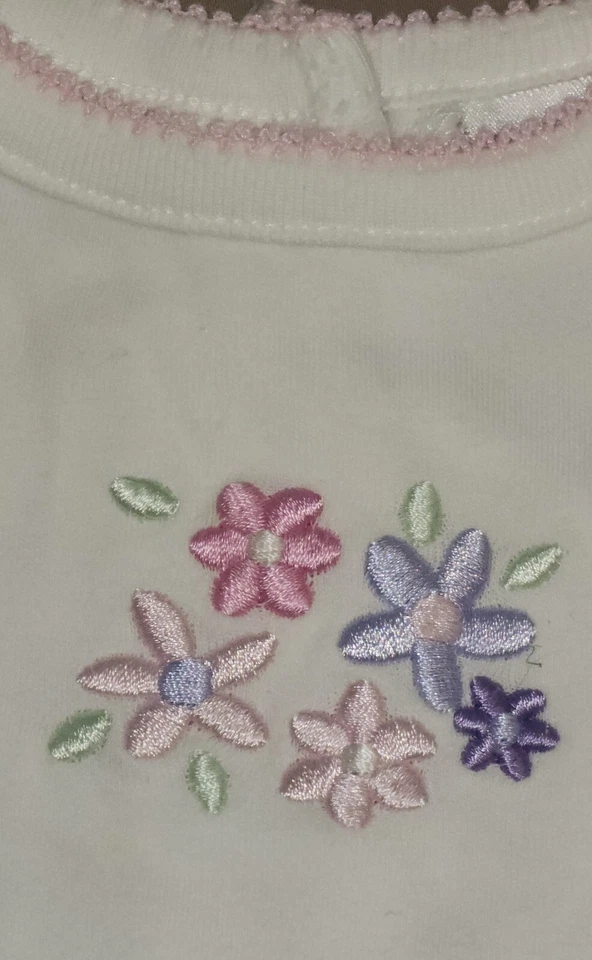 Body Baby Works Bebé Niña Mangas Largas Bordado Blanco 6-9M Foto 4 de 4