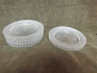 1930s Anchor Hocking Depression Glass Clear Color Miss American 2 Plate 4 Saucer