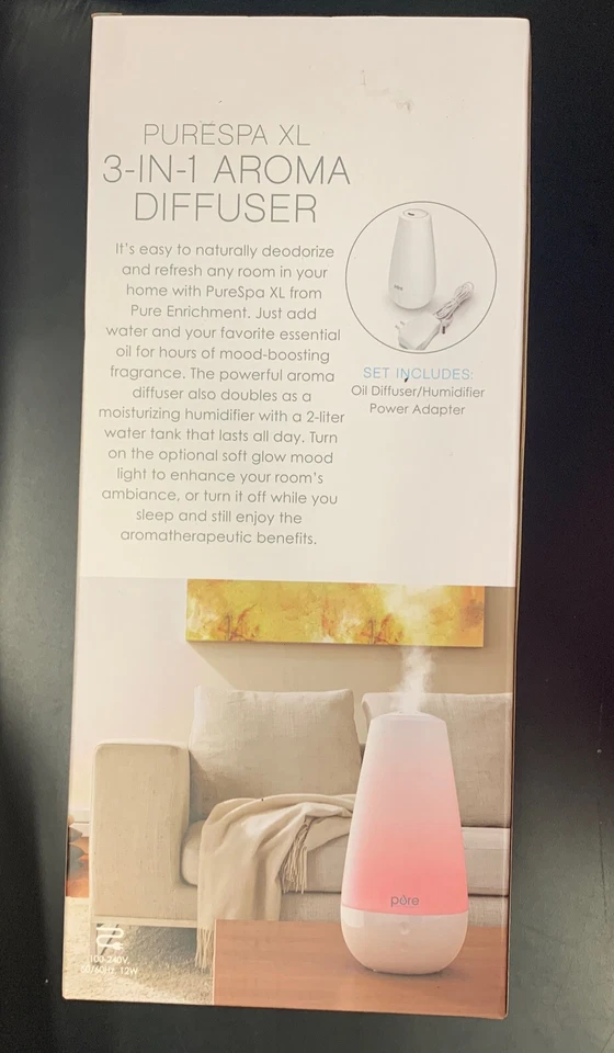 Pure Enrichment PureSpa XL 3-in-1 Cool Mist Humidifier Essential PESPAXL - Image 4 of 4