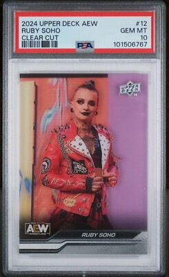 2024 Upper Deck AEW #12 Ruby Soho Clear Cut PSA 10 POP 1