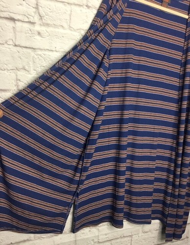XL/1X/2X New French Blue Purple White Striped Long Cardigan Sweater Duster Tee - Picture 9 of 13