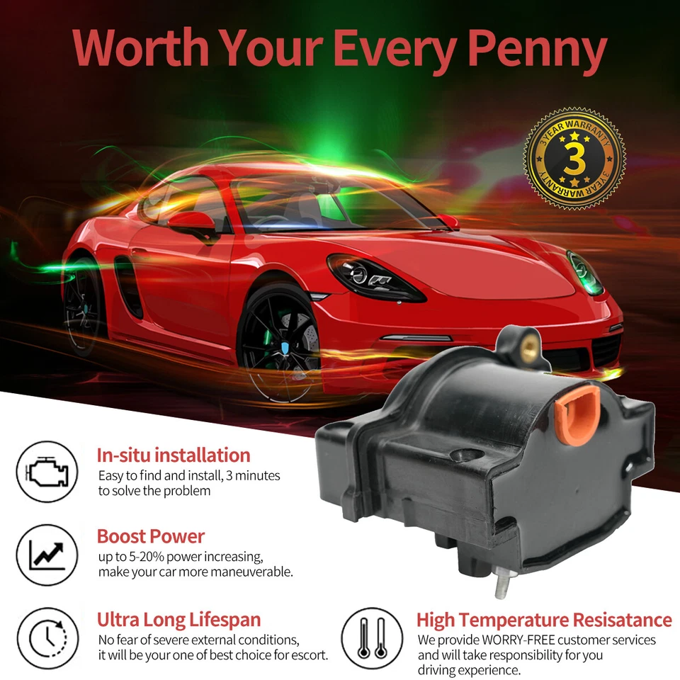 Ignition Coil, Spark Plug, Wireset For Geo Prizm Tercel Celica Van Corolla Camry Foto 3 de 4