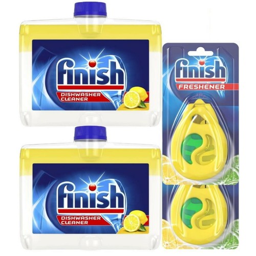 Finish Dishwasher Freshener & Cleaner MultiPack Lemon 2x Cleaner 2x