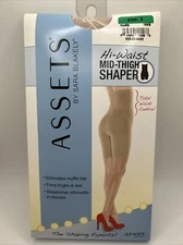 Spanx Assets Hi Waist Mid Thigh Body Shaper Size 3 Nude by Sara Blakely New