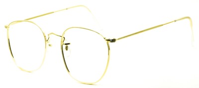 B.O.I.C. (SAVILE ROW) ENGLAND Gold 54x20mm PANTO Quadra RX Optical EyeglassesNOS