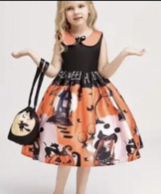 New~ Girls' Size 12 Halloween Fit And Flare Princess Party Dress & Small  Purse | eBay