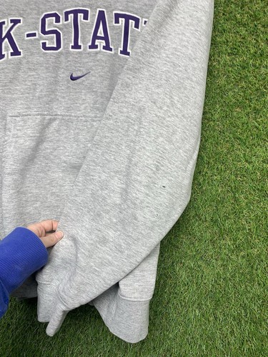 Nike Kansas State University Wildcats Hoodie Mens Medium Vintage Center Swoosh - Picture 12 of 15