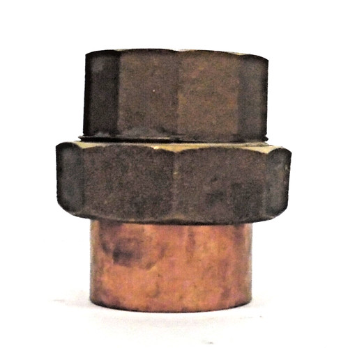 SOLDER JOINT 2" UNION FITTING CXC PRESSURE FITTING CAST COPPER