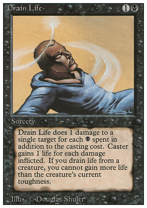 Magic the Gathering MTG Drain Life (106) Revised Edition   LP