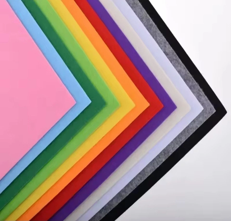 40Pcs Soft Felt Fabric Sheet Assorted Color Patchwork Sewing DIY Craft Squares - Image 2 of 3