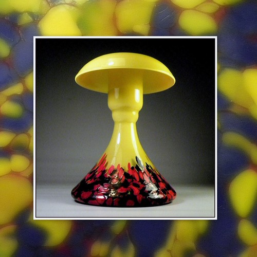 TWO CZECH SPATTER GLASS CANDLE STICKS - Picture 3 of 17