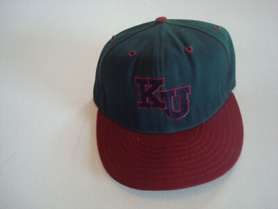KANSAS JAYHAWKS PRO-LINE 90S FITTED SIZE 6 3/4  DEADSTOCK HAT CAP VINTAGE P5
