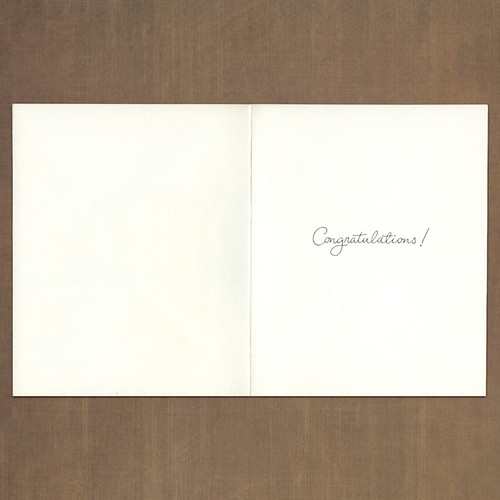 Tarjeta de felicitaciones de graduación Norcross vintage sin usar, lindos libros de gatito gato - Imagen 2 de 6