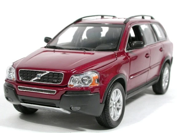 Volvo XC90 V8 - 4x4 - 2004 Welly 1:18 Bordeaux Metallizzato Nuovo - Immagine 2 di 4