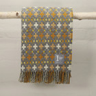 Loom & Bobbin UK Made Wool Blanket Welsh Tapestry / Fair Isle Design - Lichen