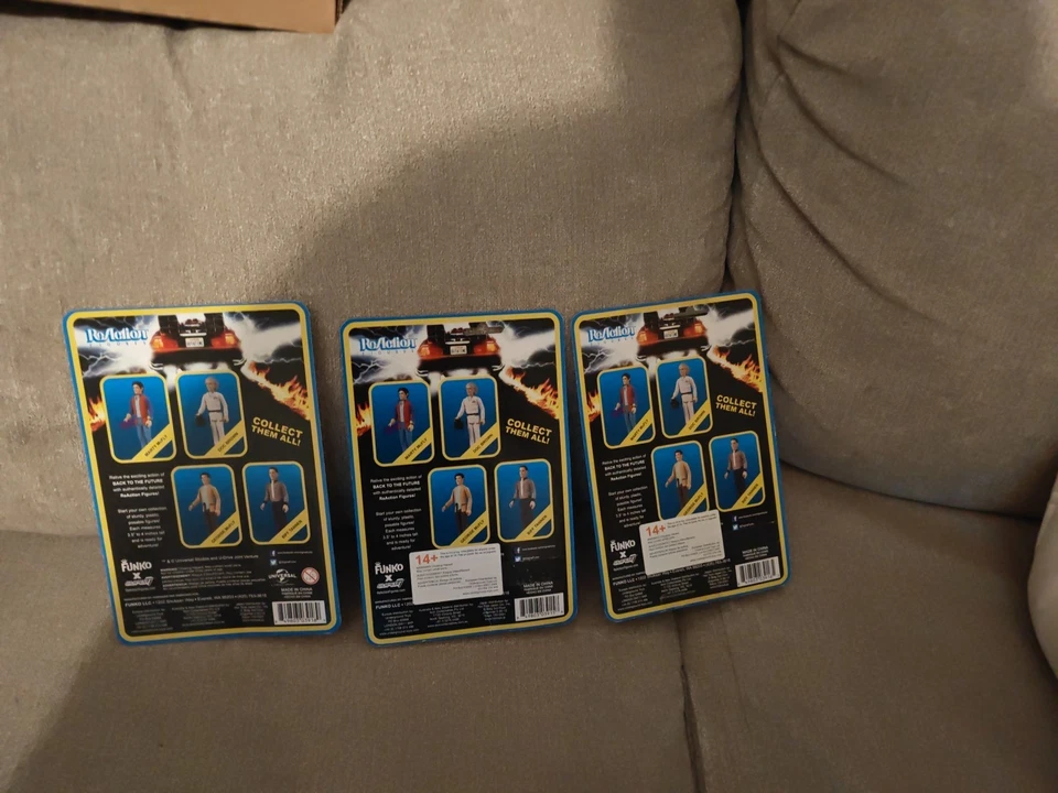 LOT 3 FIGURINES NEUVES FUNKO BACK TO THE FUTURE REACTION ( RETOUR VERS LE FUTUR - Photo 2/2