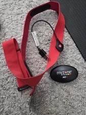 MYZONE MZ-3 Heart Rate Monitor Fitness With Chest Strap Charging Cable EUC 