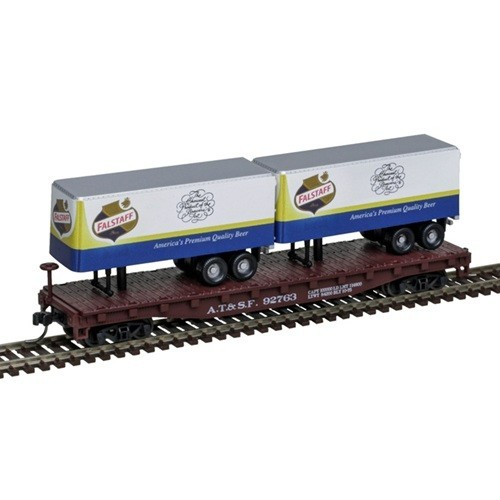 Coche plano N ATLAS 50006506 FALSTAFF / ATSF 50' con 2 remolques #92763 | Condition: New