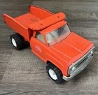 Vintage Tonka Orange Dump Truck XR-101 Tires Pressed Steel Toy all original NICE