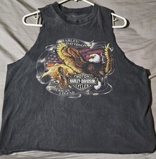 Vintage Harley Davidson Distressed Sleeveless "American Legend" Shirt Size Med