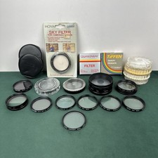 Lot of 15 Camera Lens Filters 52mm Hoya Tiffen Vivitar Kenko More As-Is