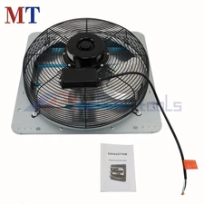16“ Shutter Exhaust Fan Wall Mounted Automatic Aluminum Attic Fan High Speed