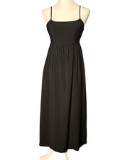A New Day Black Open Back Tie Midi Dress XS GUC