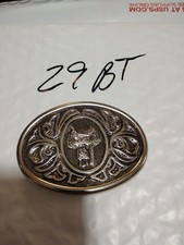 VINTAGE 1980 AVON SILVERTONE WESTERN SADDLE BELT BUCKLE COWBOY 3 1/8" x 2 1/4