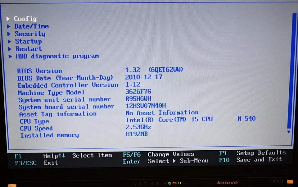 Lenovo ThinkPad X201 12,5" Intel Core i5  M 540 4GB RAM ohne HDD als defekt - Bild 2 von 4