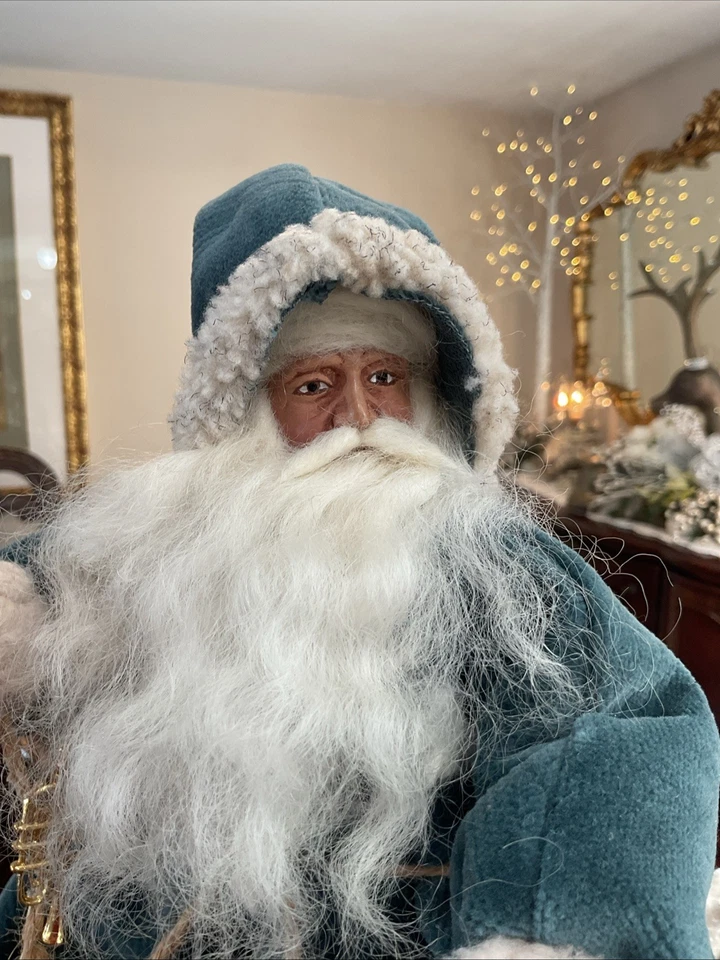 Original Hand Made Artist Laurie Pedersen Crafted St. Nick Santa 1/1 RARE - Image 3 of 4