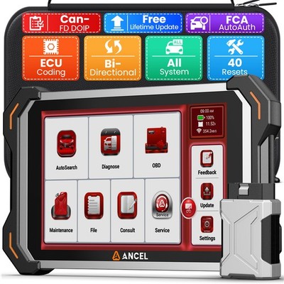 ANCEL DS600BT Bidirectional OBD2 Diagnostic Scanner ECU Coding Key Programming
