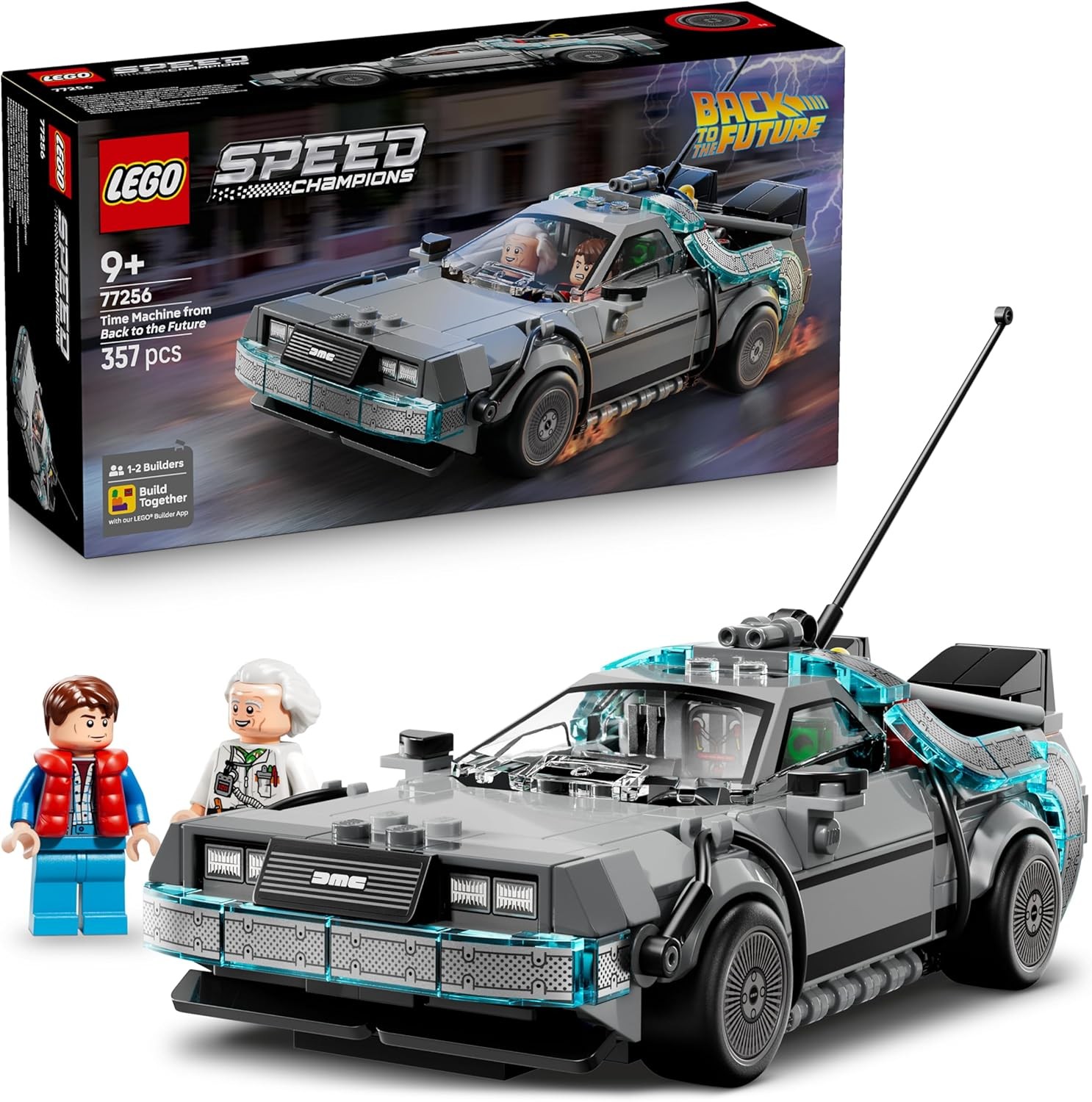 Lego Unisex Orange/Brown Speed Champions Time Machine From Back To The Future 77256 - Image 7