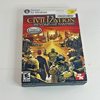 Sid Meiers Civilization IV PC Game Complete + Beyond Sword Expansion Lot