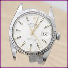 Mens Rolex 16030 Beautiful Engine Turned Bezel 36mm Datejust Quick Set Automatic