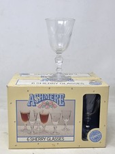 Vintage Tesco Ashmere Sherry Glasses, 6 Glasses Boxed