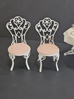 VINTAGE DOLLHOUSE ELEGANT BEAUTIFUL OUTDOOR METAL PATIO SET TABLE & CHAIRS PLUS+ — photo 6