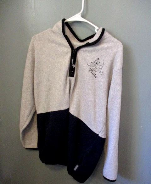 ПУЛОВЕР DISNEY ЧЕТВЕРТЬ МОЛНИИ ФЛИС С ИЗОБРАЖЕНИЕМ ПЛУТО, УНИСЕКС РАЗМЕР M СИНИЙ И СЕРЫЙ - Изображение 3 из 4