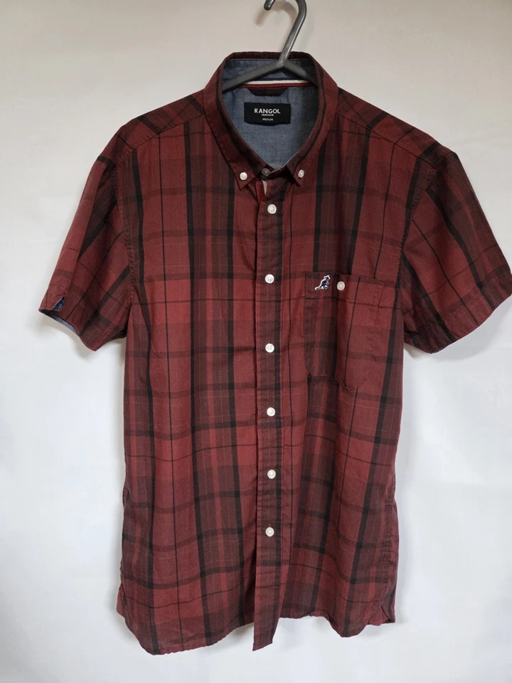 Kangol Short Sleeve Check Shirt Size M #743 - Image 2 of 4